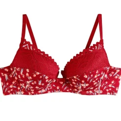 Soutien-gorge ampliforme coque moulée rouge Paprika