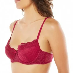 Soutien-gorge ampliforme coque moulée bordeaux