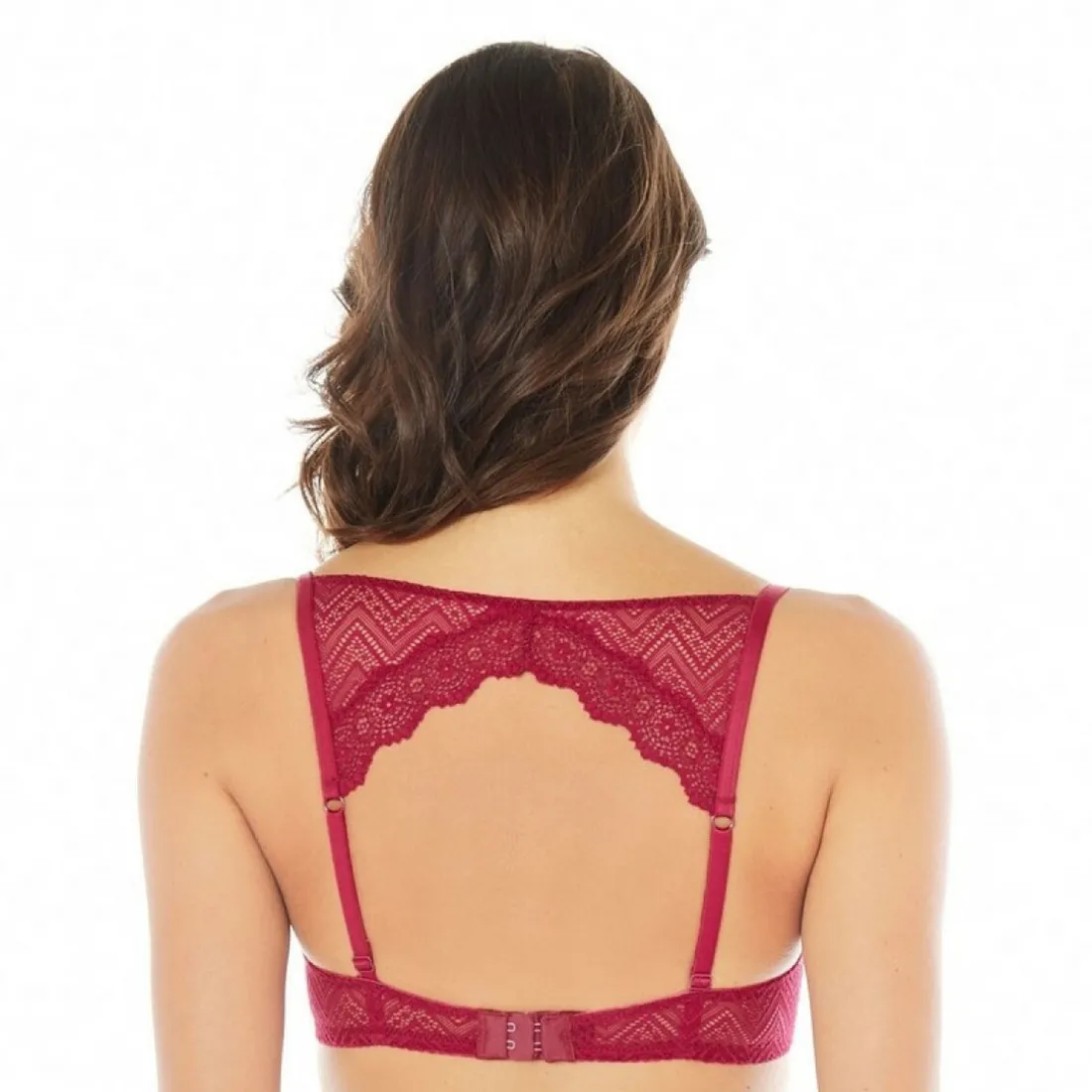 Soutien-gorge ampliforme coque moulée bordeaux