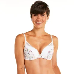 Soutien-gorge ampliforme coque moulée multico blanc Entracte multicolore