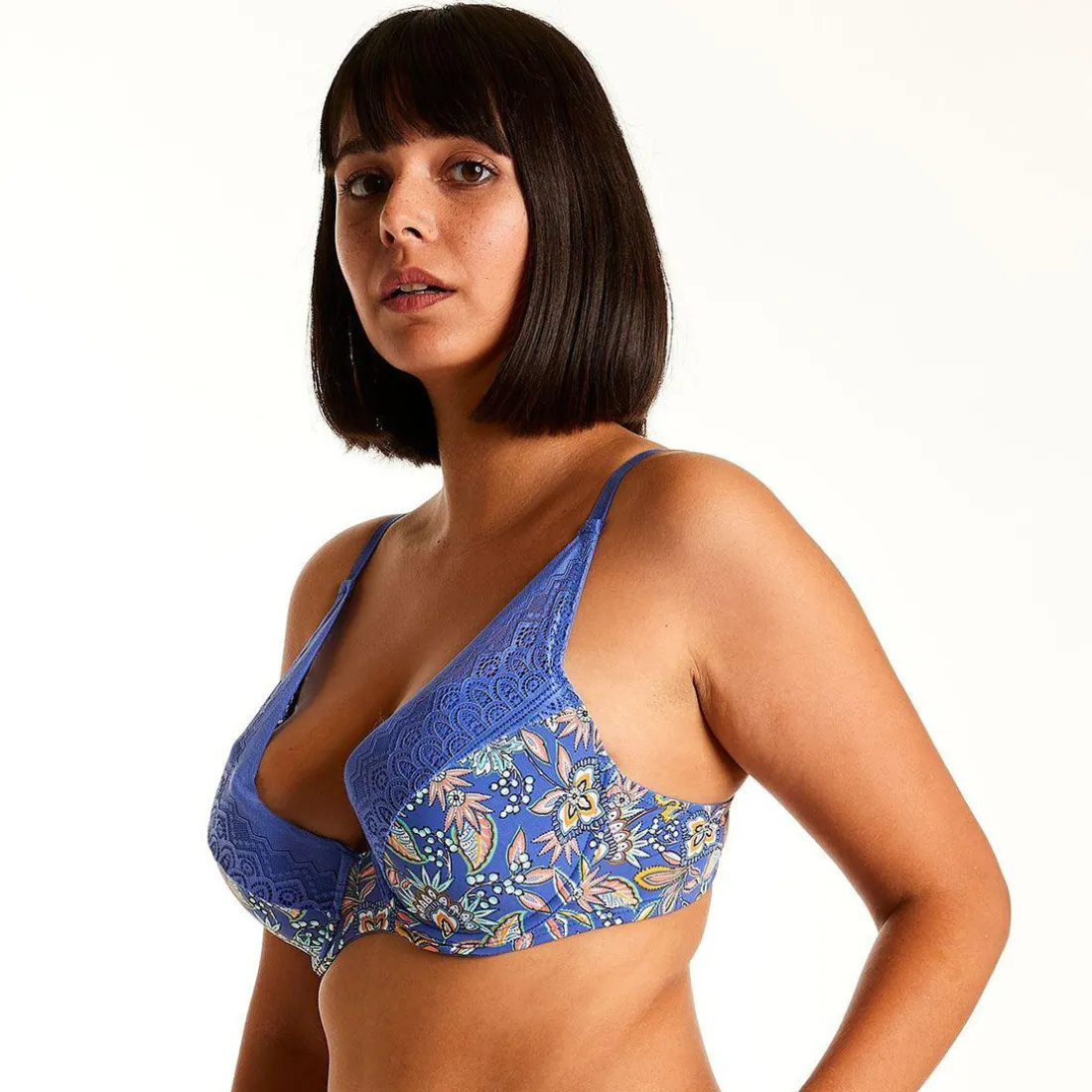 Soutien-gorge ampliforme coque moulée bleu Gazette