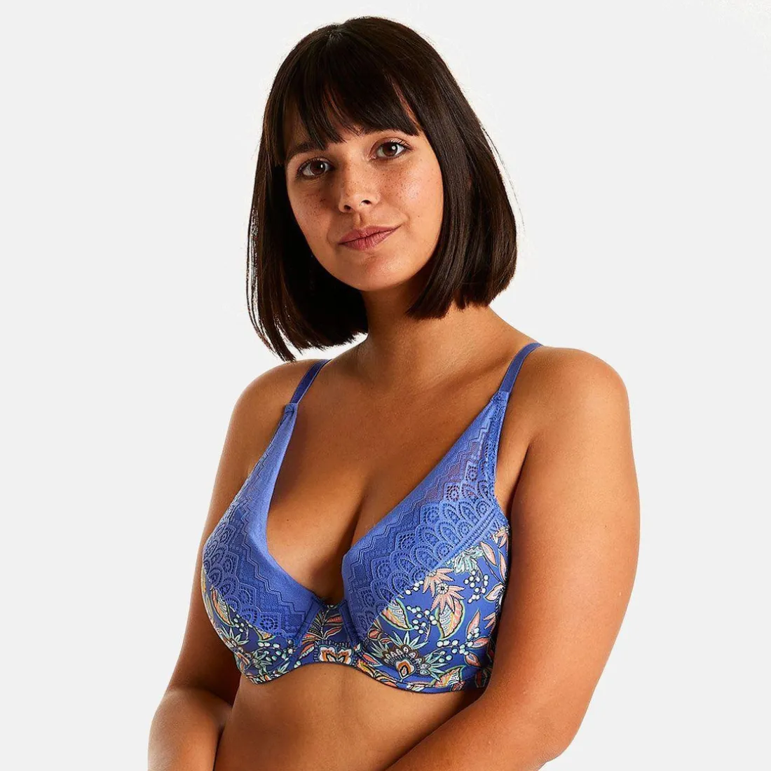 Soutien-gorge ampliforme coque moulée bleu Gazette