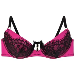 Soutien-gorge ampliforme coque moulée noir/fuchsia Dragon