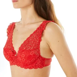 Soutien-gorge ampliforme coque moulée coquelicot Intrépide-rouge