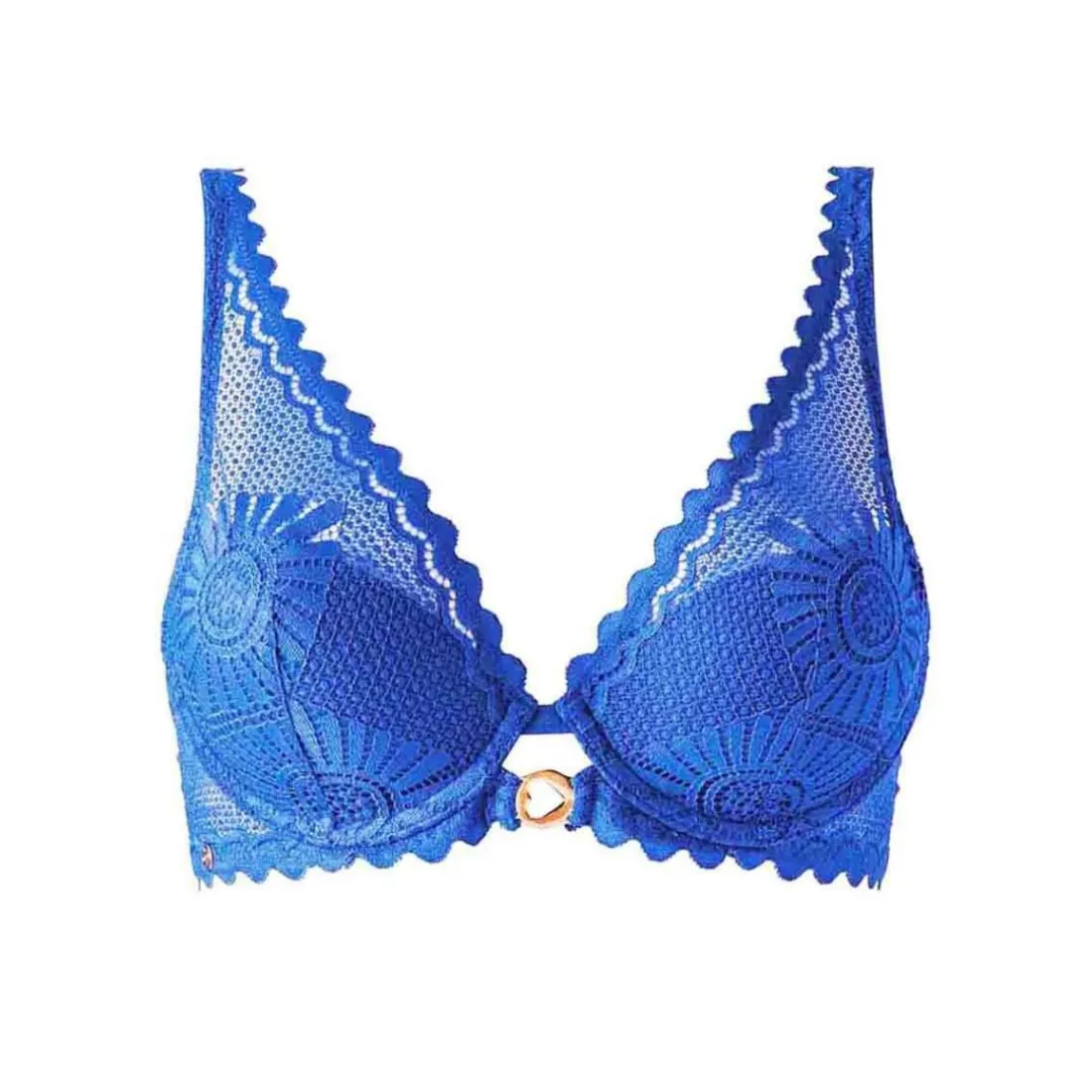 Soutien-gorge ampliforme coque moulée bleu Lison