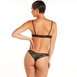 Soutien-gorge ampliforme coque moulée noir/jaune Tsunami