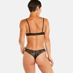 Soutien-gorge ampliforme coque moulée noir/jaune Tsunami