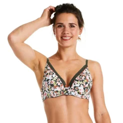 Soutien-gorge ampliforme coque moulée kaki Seventies vert