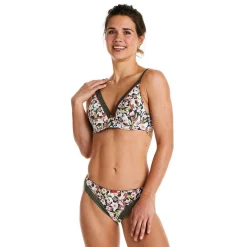 Soutien-gorge ampliforme coque moulée kaki Seventies vert