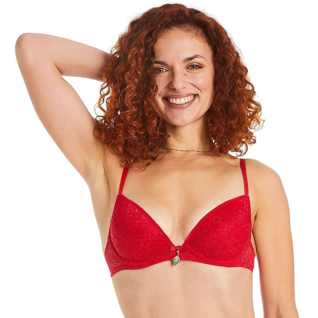 Soutien-gorge ampliforme coque moulée rouge Absinthe