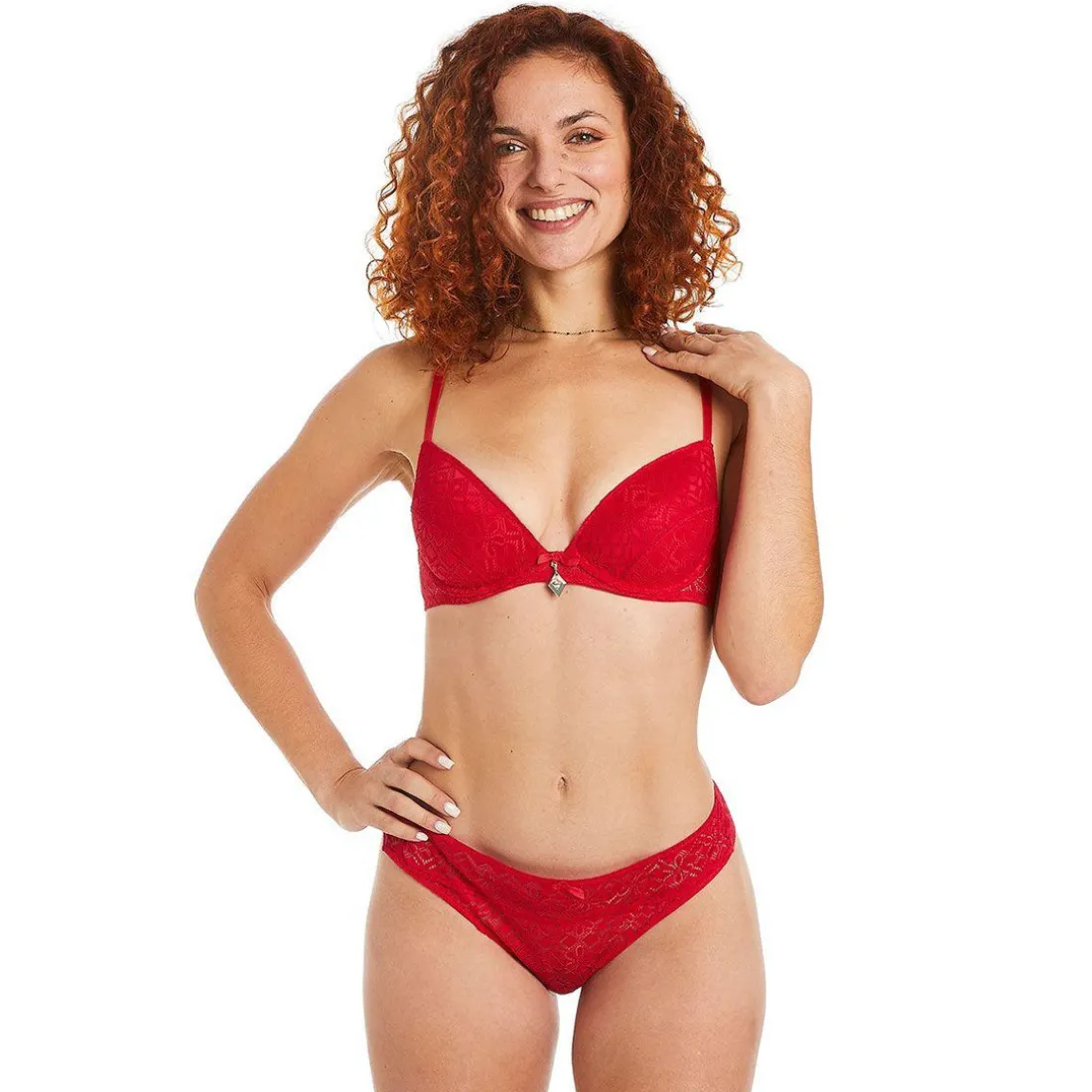 Soutien-gorge ampliforme coque moulée rouge Absinthe