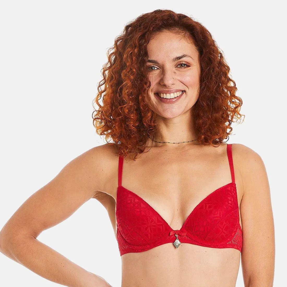 Soutien-gorge ampliforme coque moulée rouge Absinthe