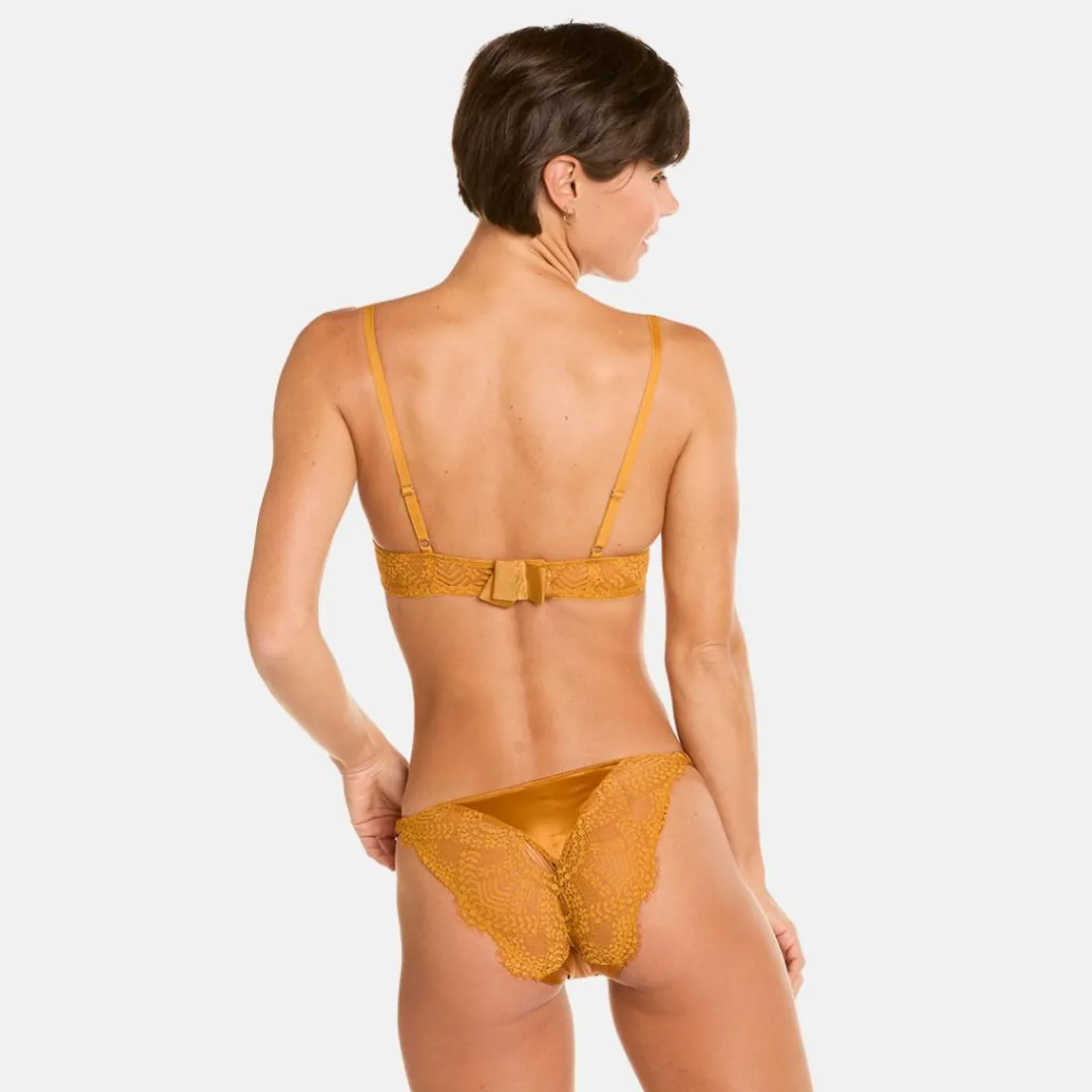 Soutien-gorge ampliforme coque moulée moutarde Effrontée jaune