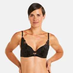 Soutien-gorge ampliforme coque moulée push-up noir Rafale