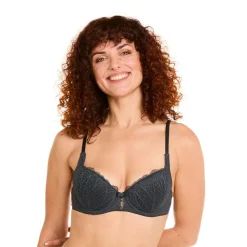 Soutien-gorge ampliforme coque moulée gris