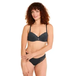 Soutien-gorge ampliforme coque moulée gris