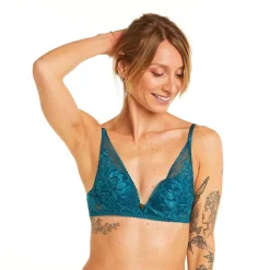 Soutien-gorge ampliforme coque moulée bleu Nanaya