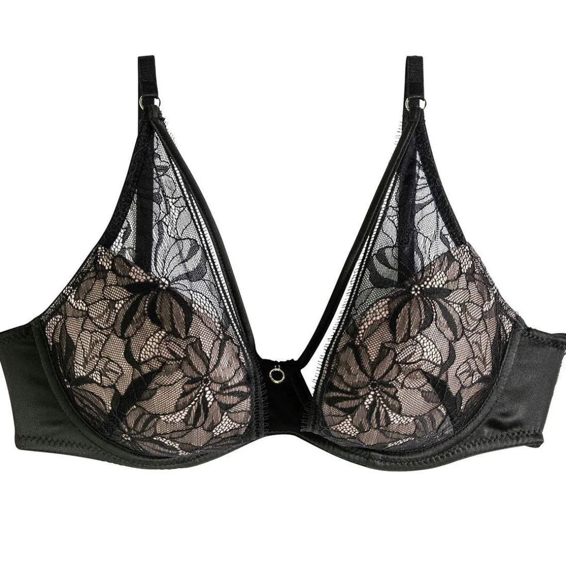 Soutien-gorge ampliforme coque moulée noir Dédale