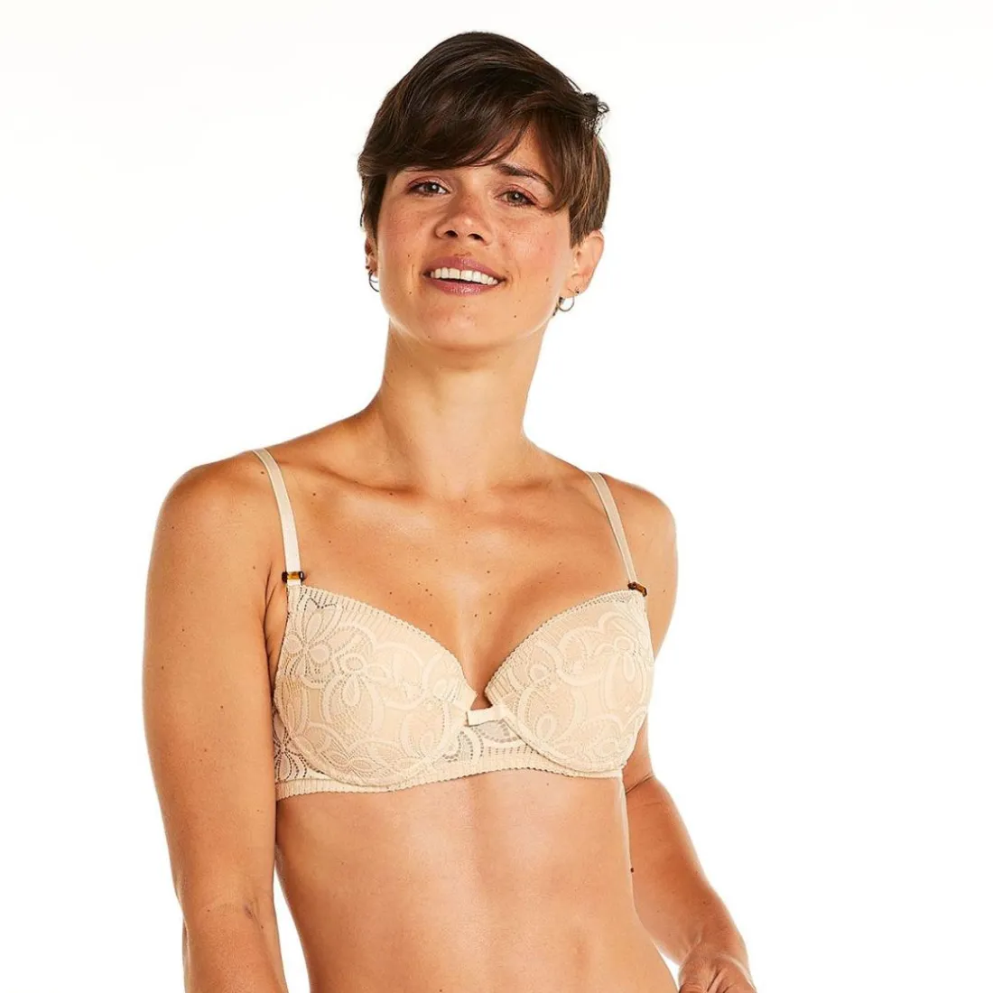 Soutien-gorge ampliforme coque moulée nude Apologie beige