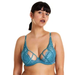 Soutien-gorge ampliforme coque moulée bleu Voltige vert