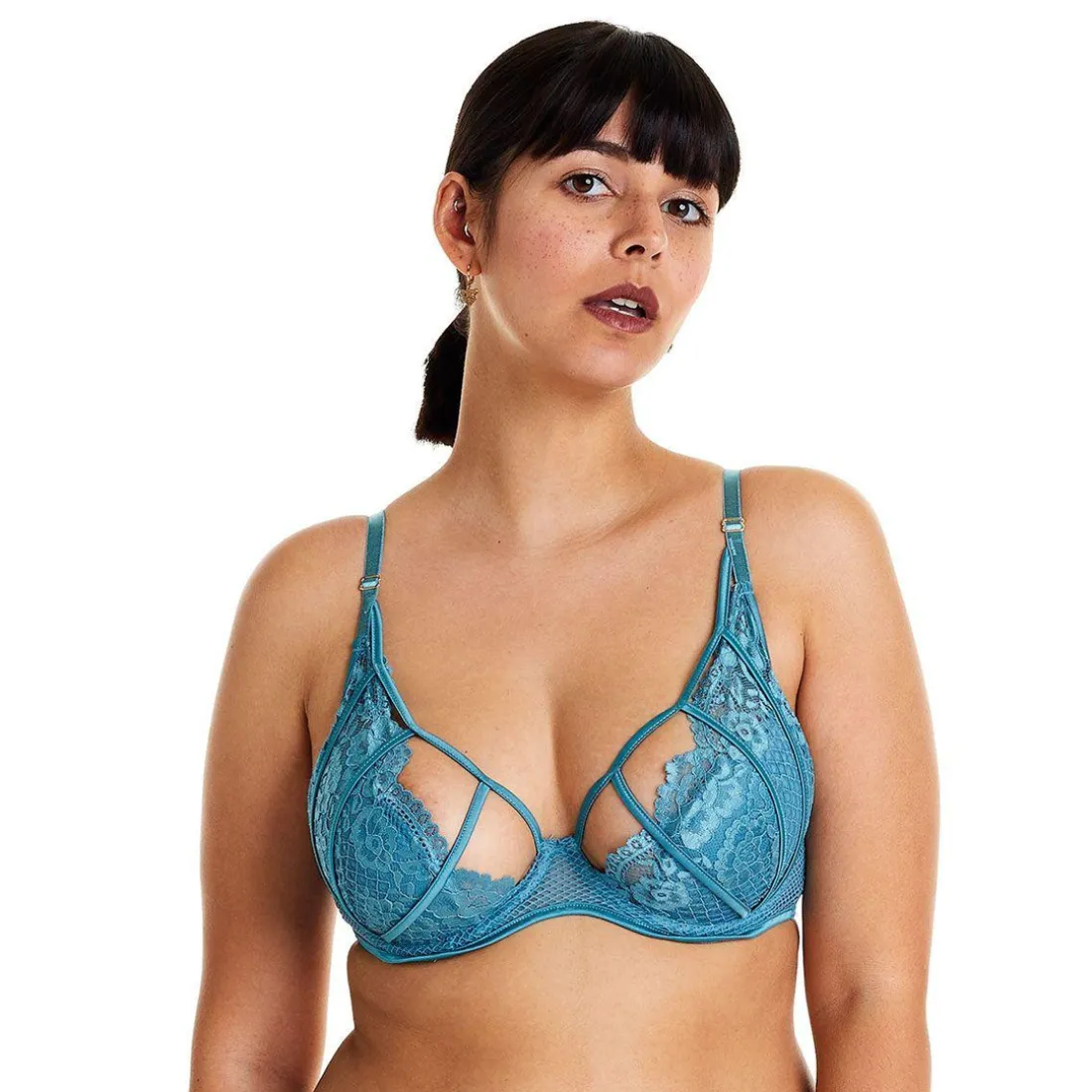Soutien-gorge ampliforme coque moulée bleu Voltige vert