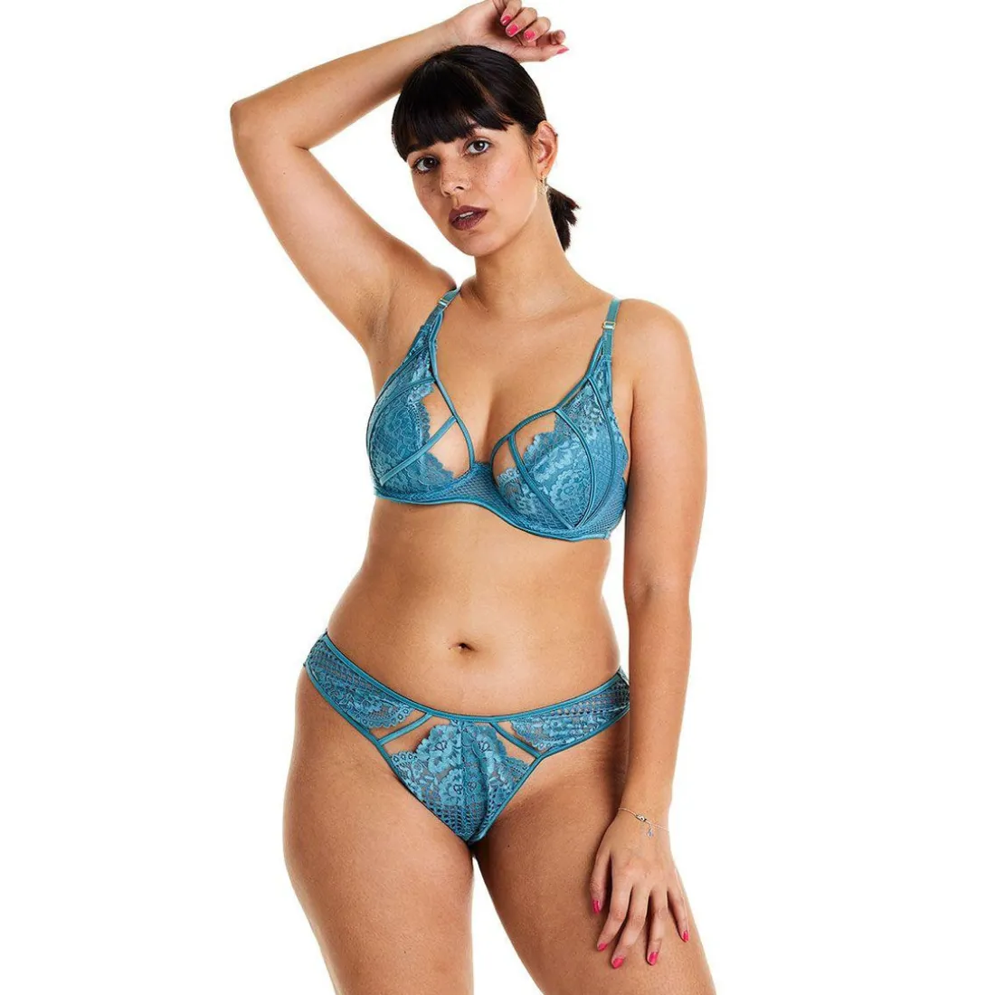 Soutien-gorge ampliforme coque moulée bleu Voltige vert