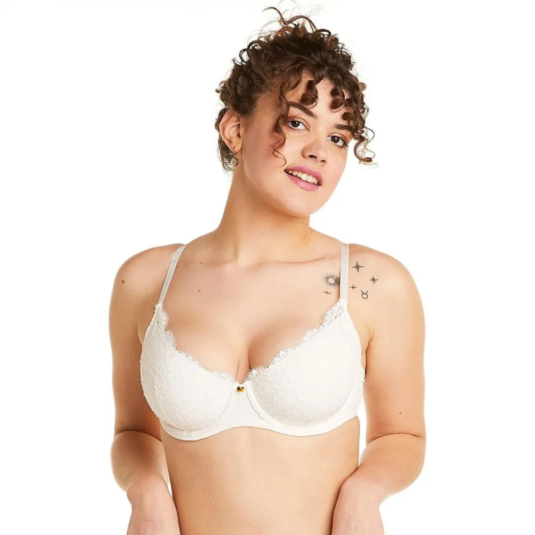Soutien-gorge ampliforme coque moulée ivoire Gaïa beige