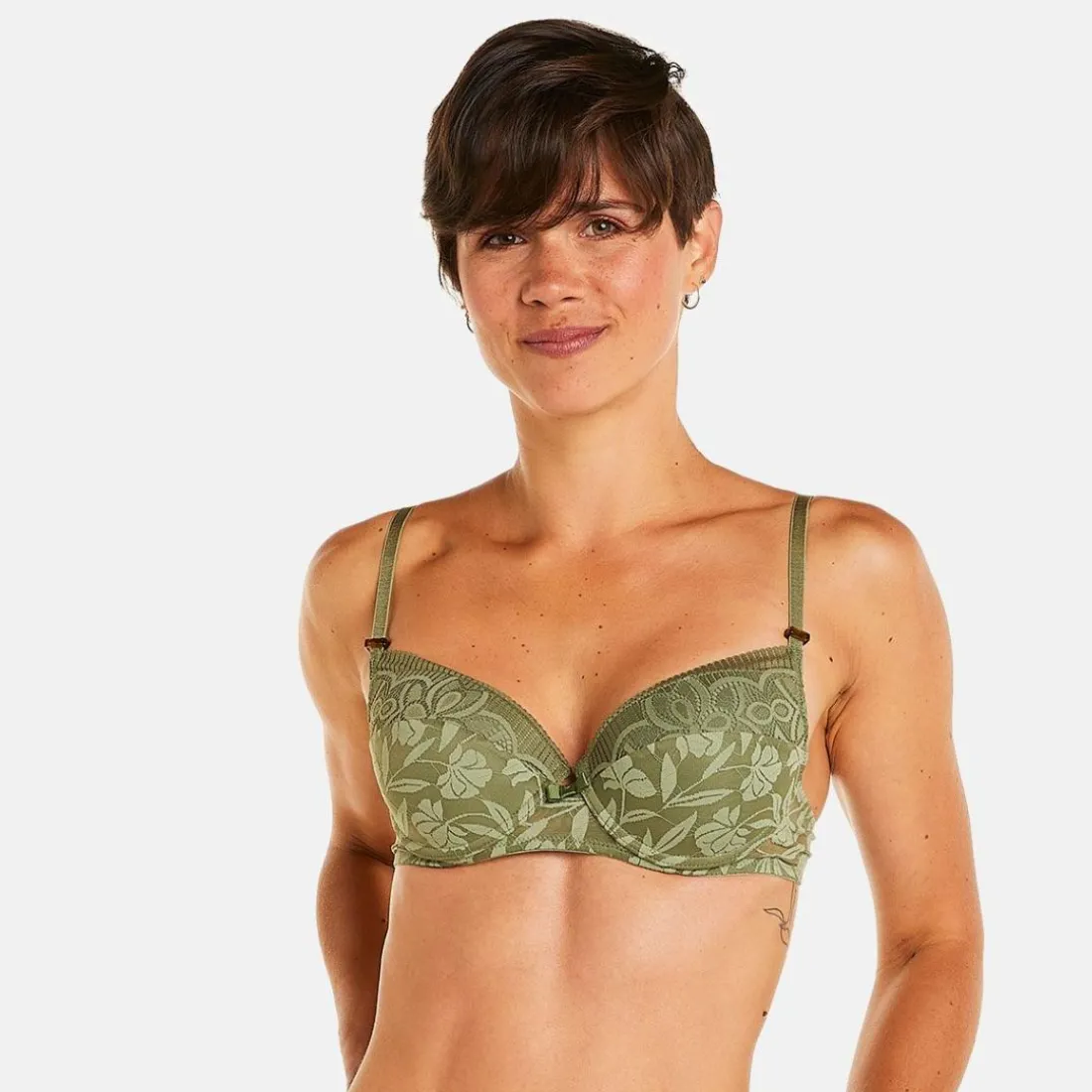 Soutien-gorge ampliforme coque moulée kaki Apologie vert