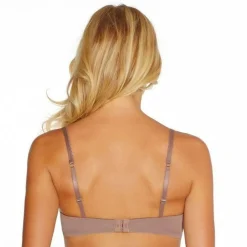 Soutien-gorge ampliforme push moulé bonnets B, C et D cappuccino Secret POMM'POIRE - Marron