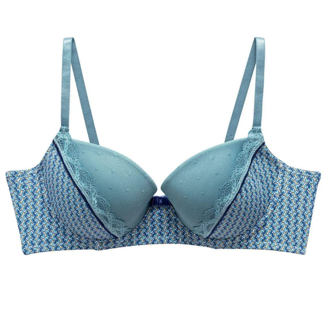 Soutien-gorge ampliforme turquoise Rose bleu