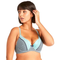 Soutien-gorge ampliforme turquoise Rose bleu