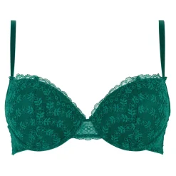 Soutien-gorge Angélique coques à armatures - vert sapin