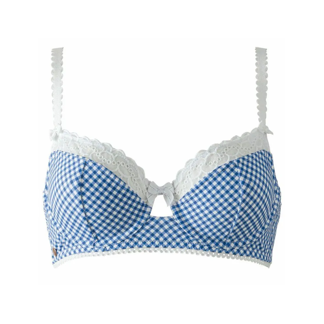 Soutien-gorge armatures Bleu Brigitte Bardot