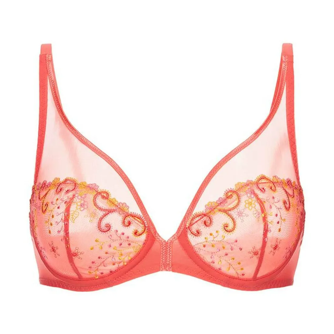 Soutien-gorge avec armatures décolleté plongeant - orange