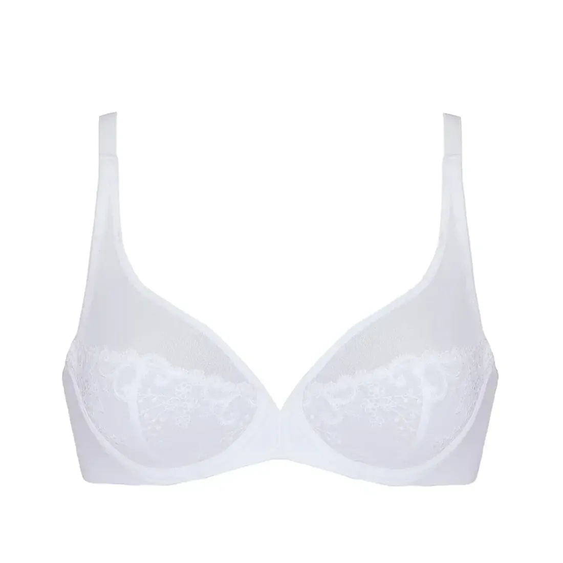 Soutien-gorge avec armatures décolleté plongeant Blanc