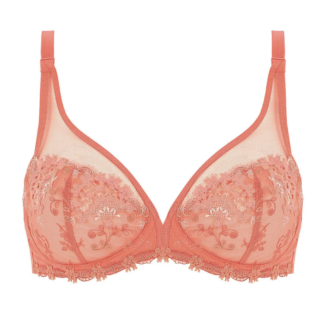Soutien-gorge avec armatures décolleté plongeant - rose