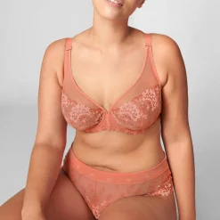 Soutien-gorge avec armatures décolleté plongeant - rose