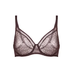 Soutien-gorge avec armatures moulé décolleté plongeant - Brun Foncé marron