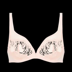 Soutien-gorge avec armature décolleté plongeant Rose Nude