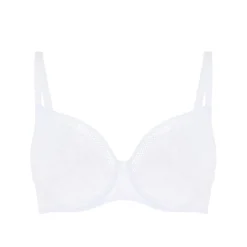 Soutien-gorge avec armatures moulé décolleté plongeant blanc