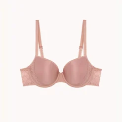 Soutien-gorge avec bonnet à mémoire de forme rose
