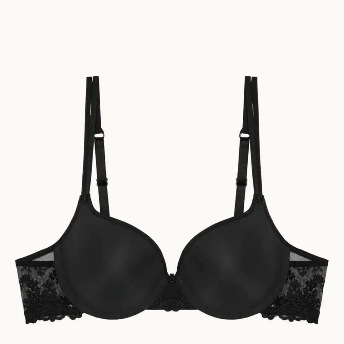 Soutien-gorge balconnet à armatures - Noir