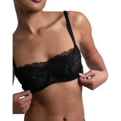 Soutien-gorge bandeau à armatures - Noir
