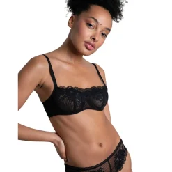 Soutien-gorge bandeau à armatures - Noir