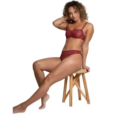 Soutien-gorge bandeau à armatures - Rouge