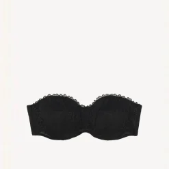 Soutien-gorge bandeau à armatures noir