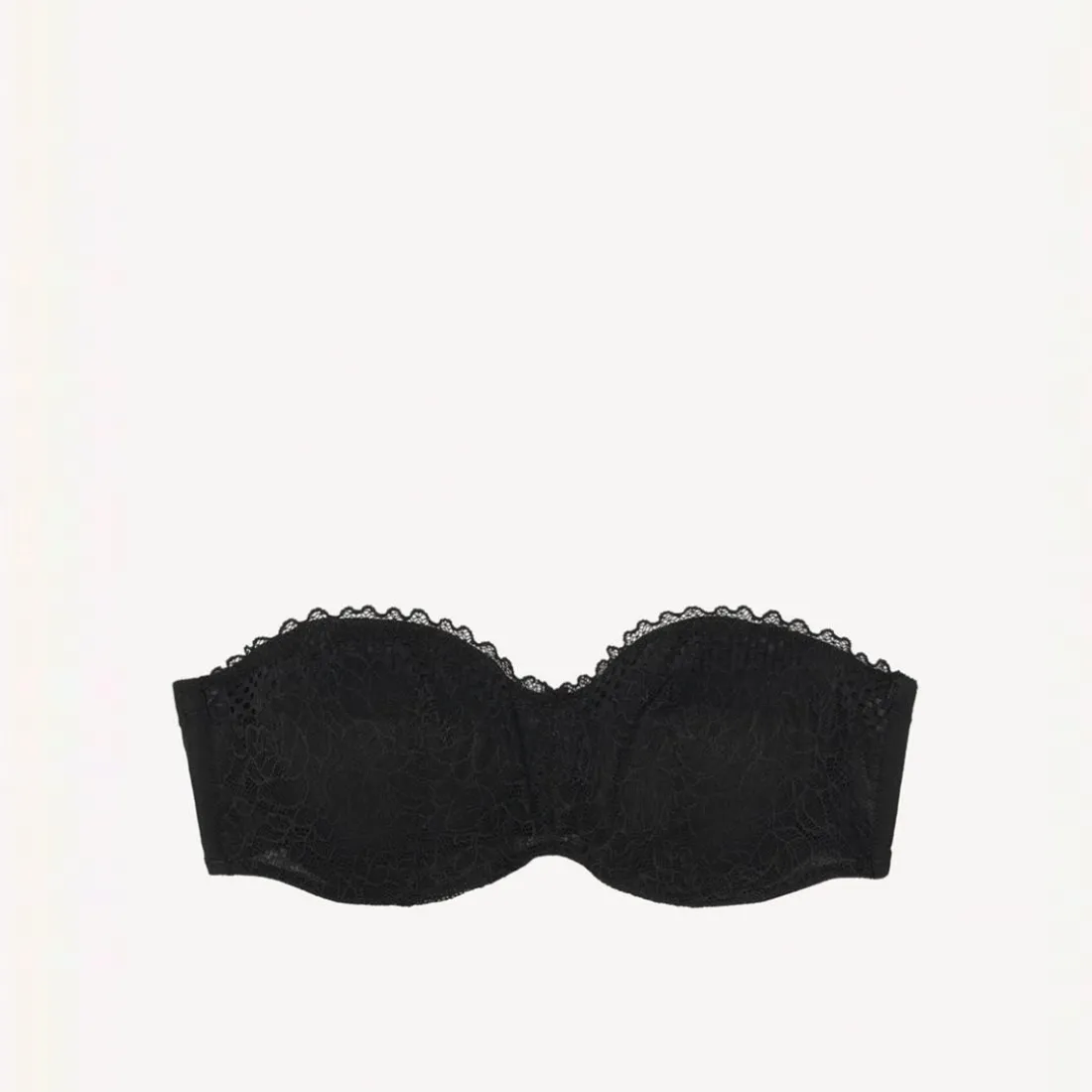 Soutien-gorge bandeau à armatures noir