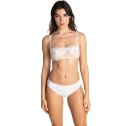 Soutien-gorge bandeau à armatures - Beige