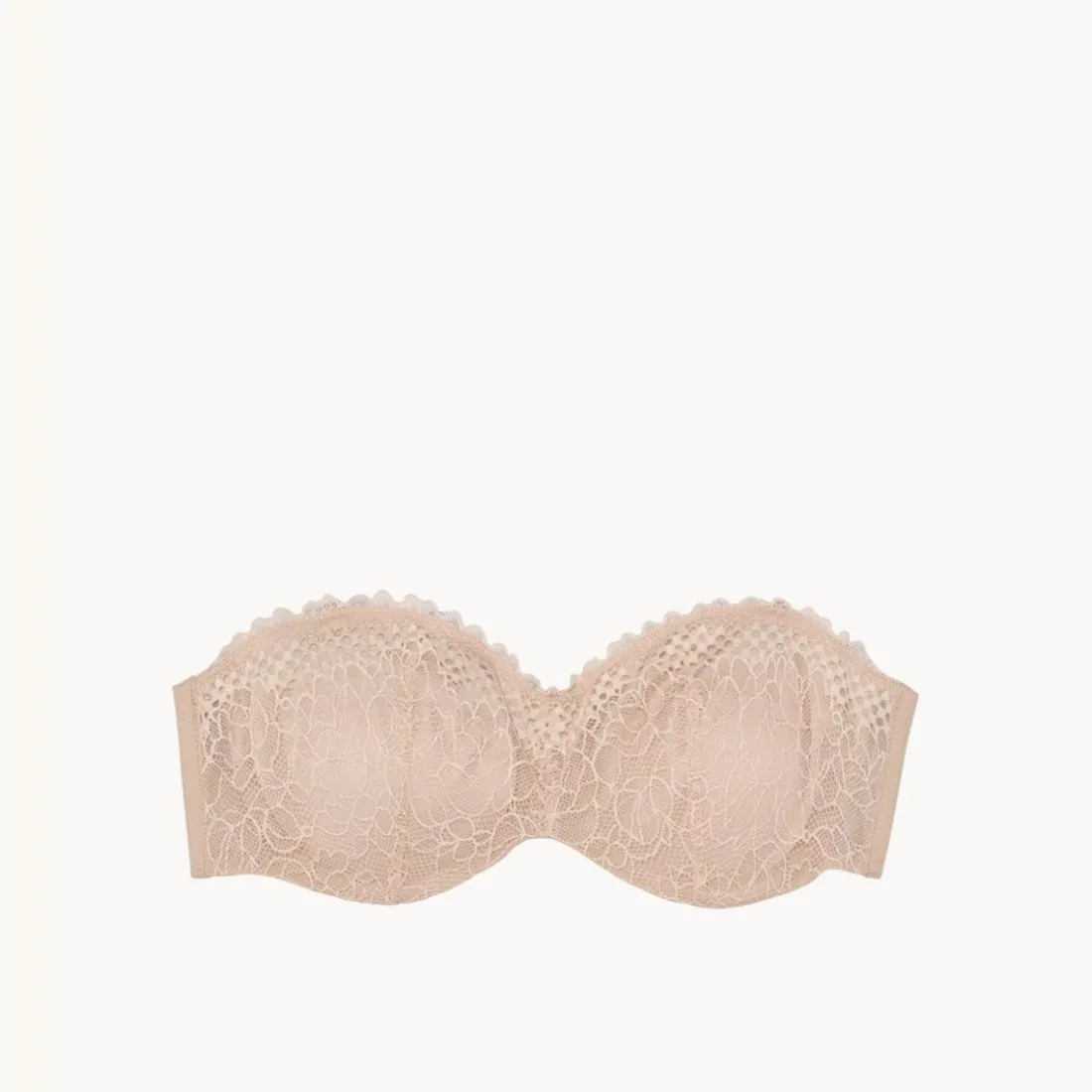 Soutien-gorge bandeau à armatures beige