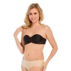 Soutien-Gorge Bandeau Adhésif Sans Dos Noir